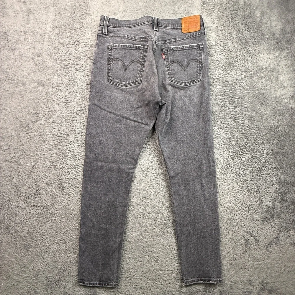Levi's Premium 501 S Big E Button Fly Jeans Gray Stretch Denim Womens 29x30